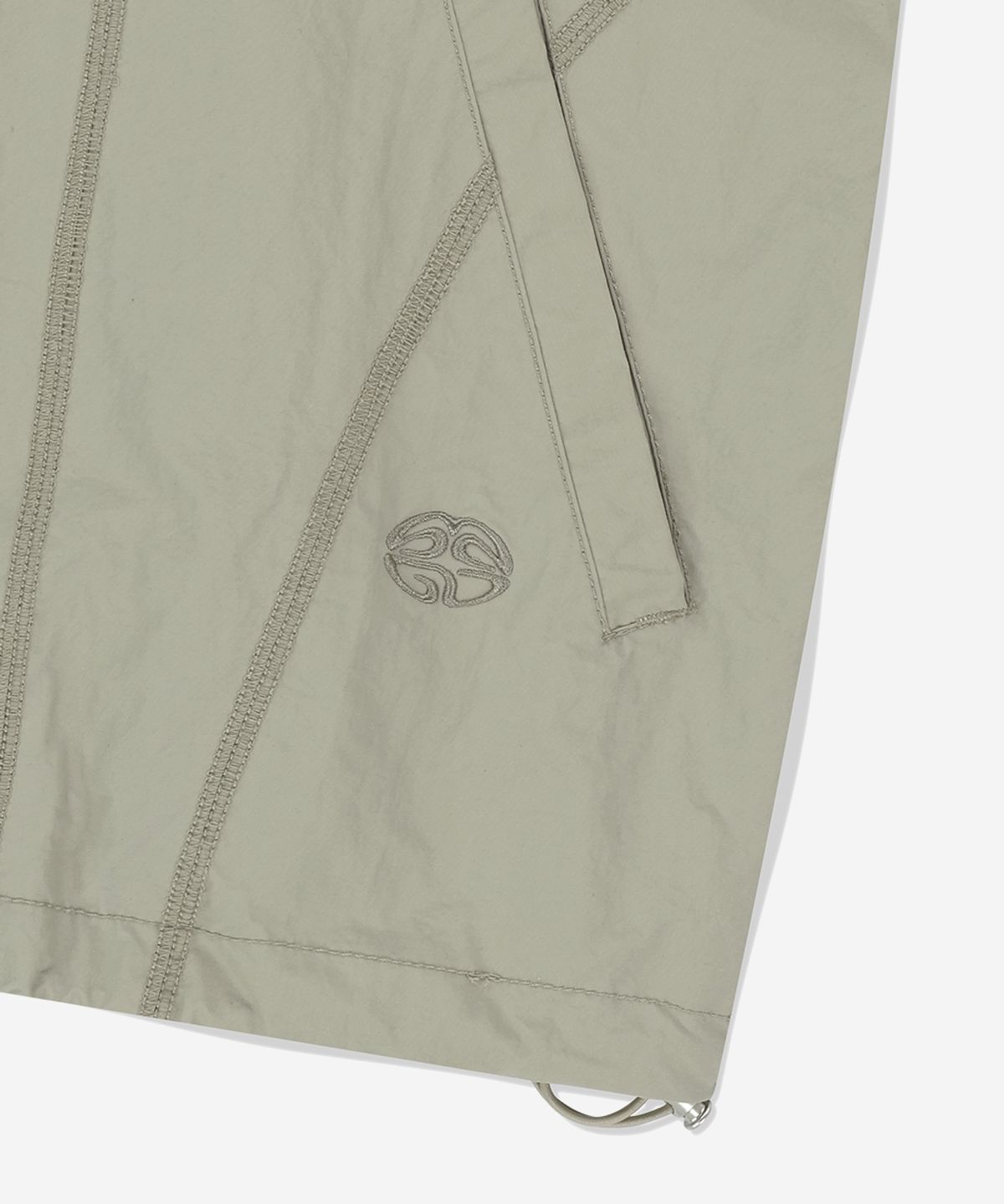 마하그리드(MAHAGRID) COVER STITCH NYLON TRACK JACKET BEIGE(MG2FSMJ247A)