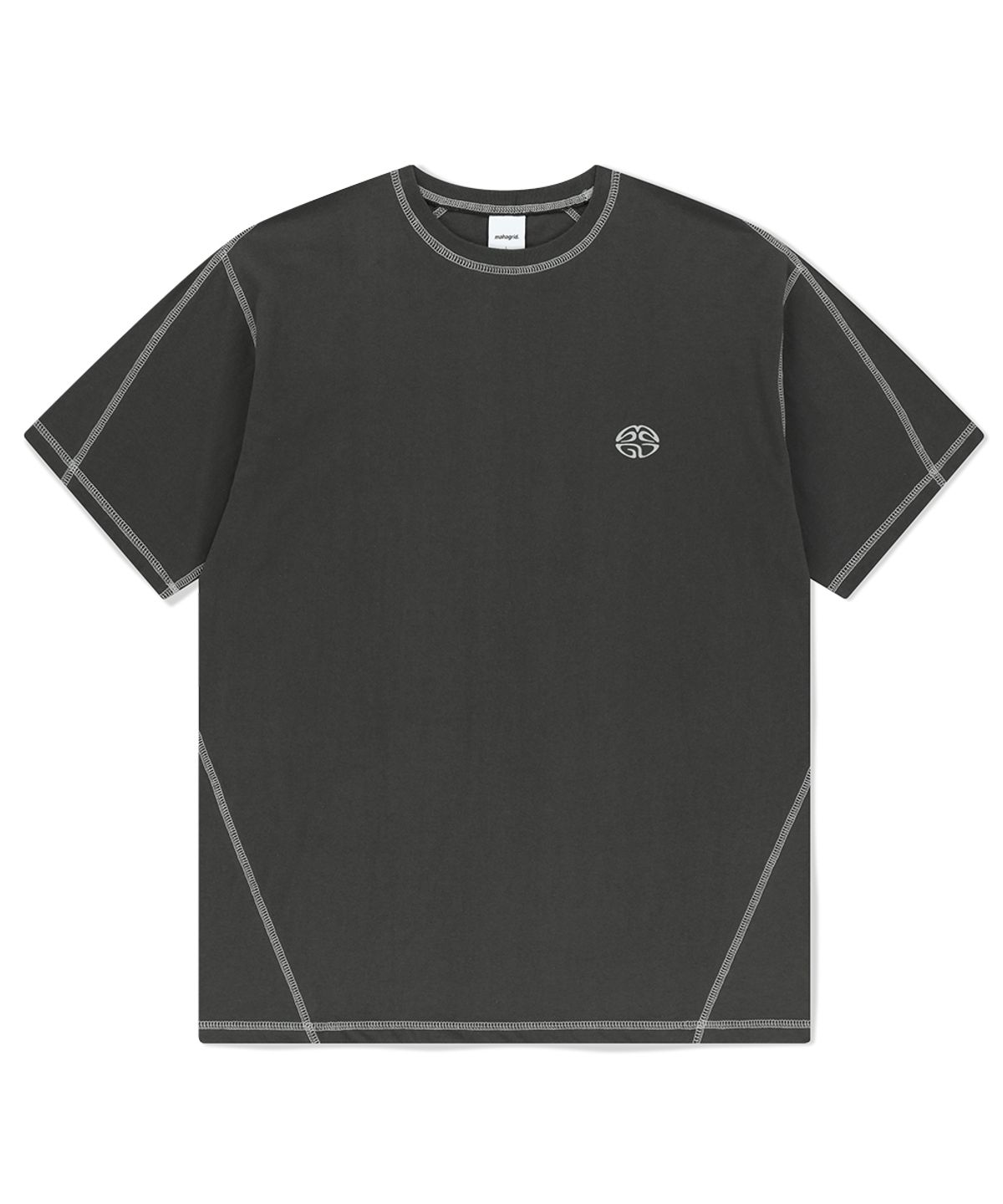 마하그리드(MAHAGRID) CURVED STITCH TEE CHARCOAL(MG2FMMT503A)