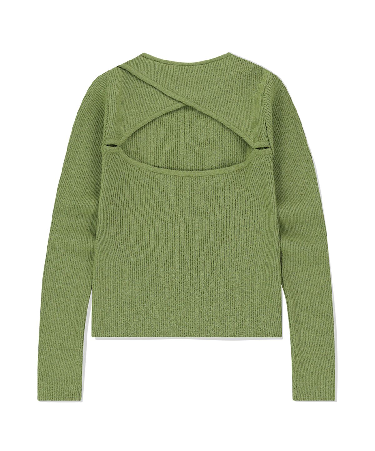 마하그리드(MAHAGRID) CUT OFF LS KNIT LIGHT GREEN(MG2FMFK614A)