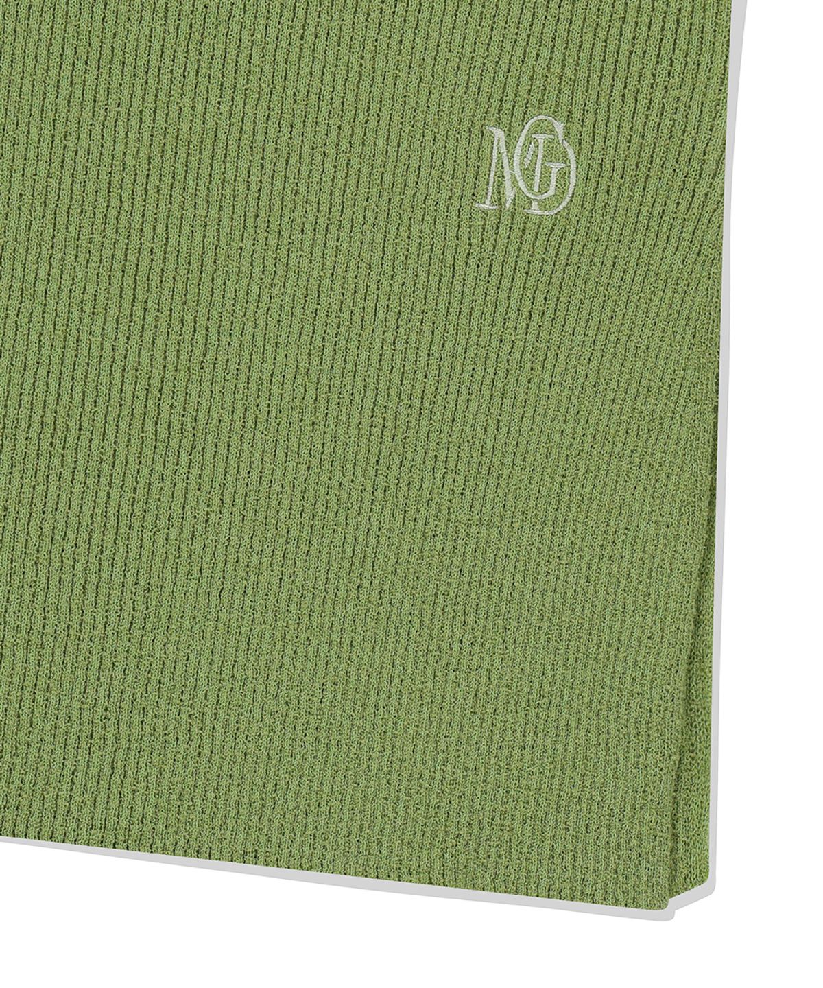 마하그리드(MAHAGRID) CUT OFF LS KNIT LIGHT GREEN(MG2FMFK614A)