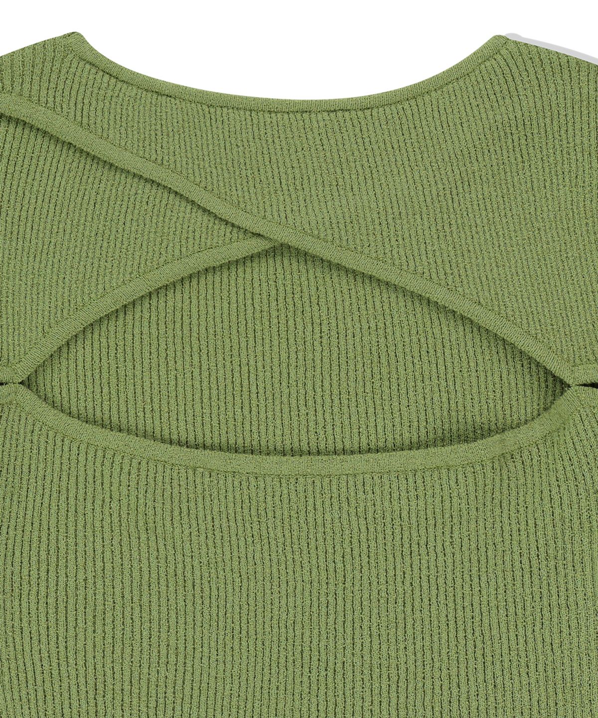 마하그리드(MAHAGRID) CUT OFF LS KNIT LIGHT GREEN(MG2FMFK614A)