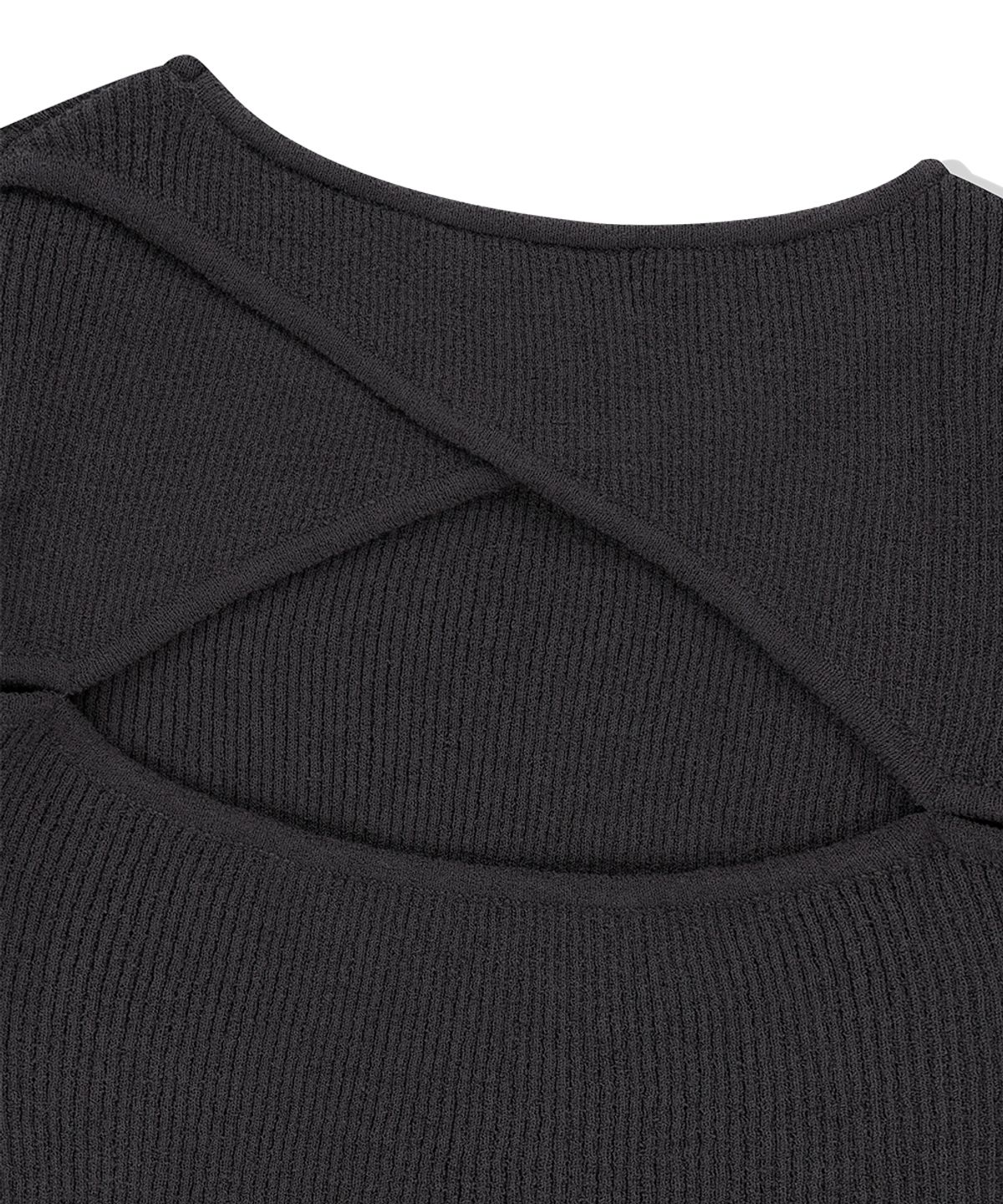 마하그리드(MAHAGRID) CUT OFF LS KNIT CHARCOAL(MG2FMFK614A)