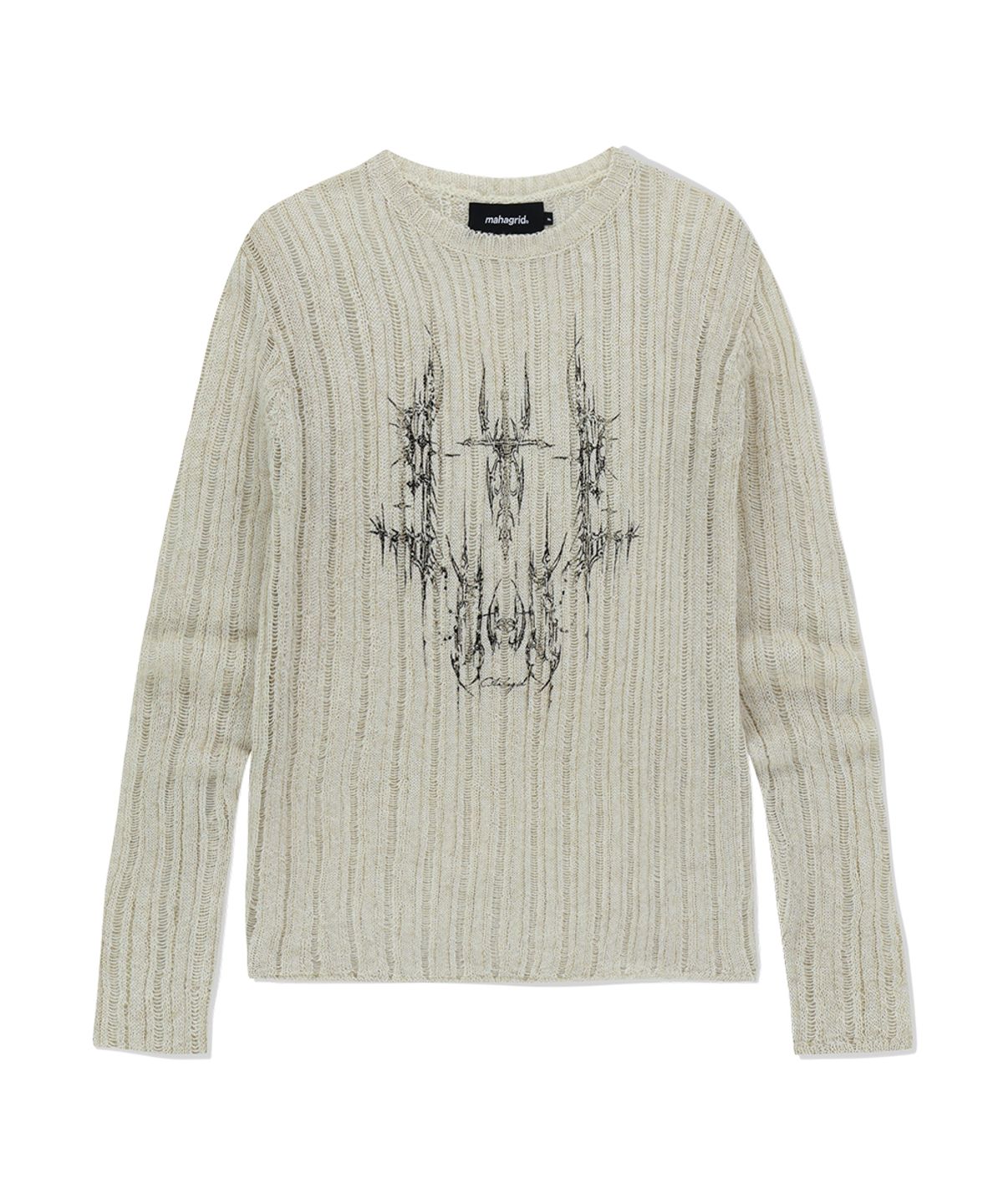 마하그리드(MAHAGRID) TATTOO CROCHET KNIT OATMEAL(MG2FMFK615A)