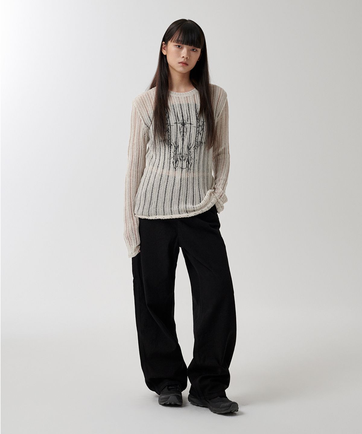 마하그리드(MAHAGRID) TATTOO CROCHET KNIT OATMEAL(MG2FMFK615A)