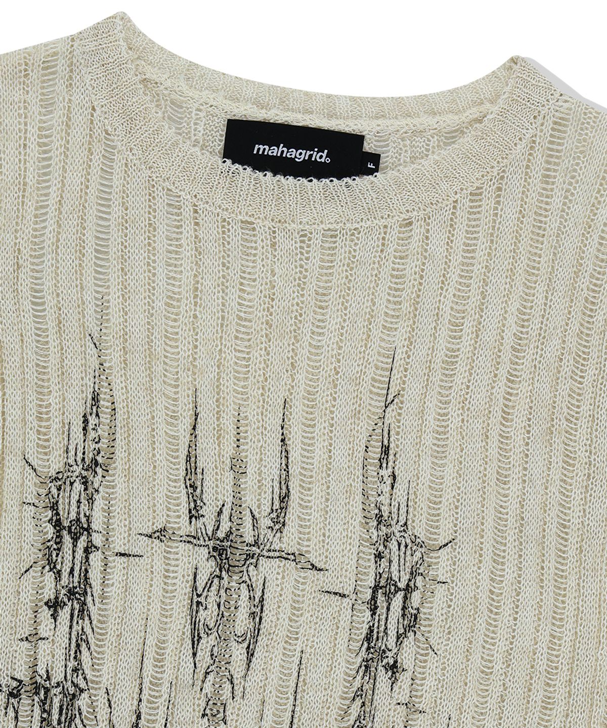 마하그리드(MAHAGRID) TATTOO CROCHET KNIT OATMEAL(MG2FMFK615A)