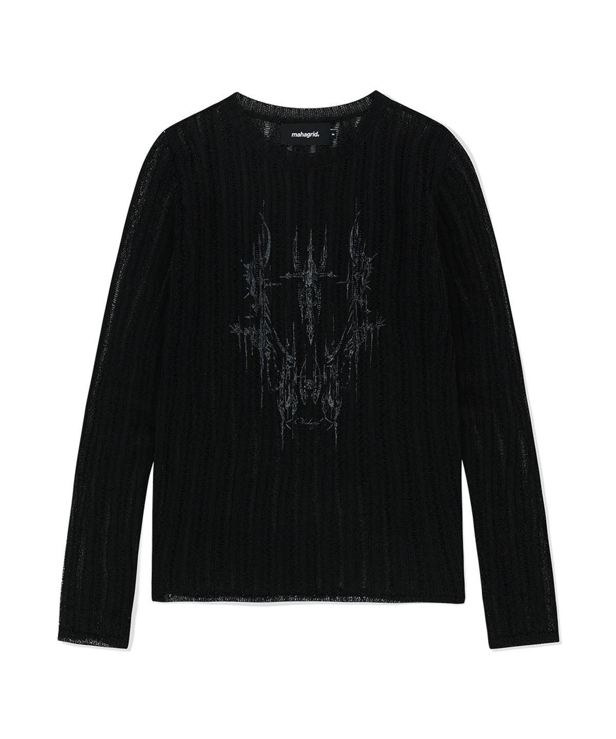 마하그리드(MAHAGRID) TATTOO CROCHET KNIT BLACK(MG2FMFK615A)
