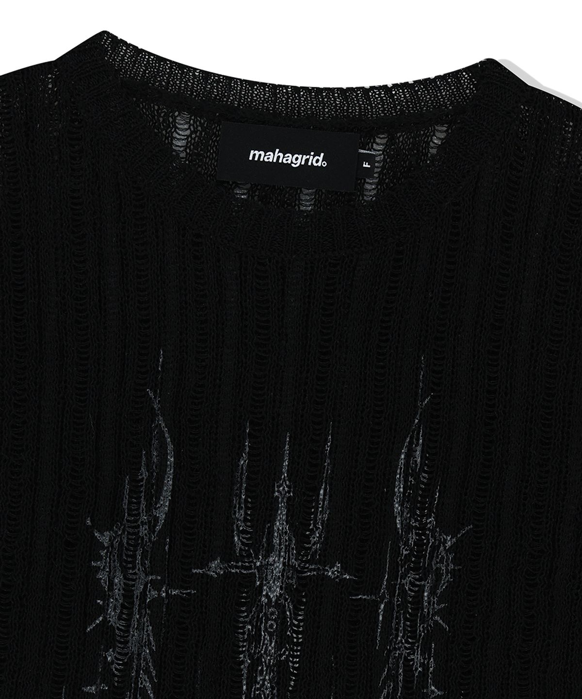 마하그리드(MAHAGRID) TATTOO CROCHET KNIT BLACK(MG2FMFK615A)