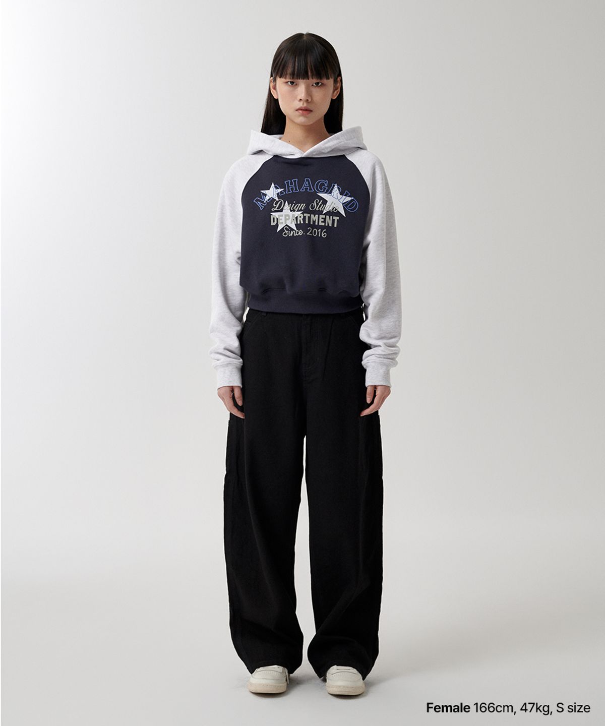 마하그리드(MAHAGRID) DEPARTMENT STAR CROP HOODIE NAVY(MG2FSFM409A)