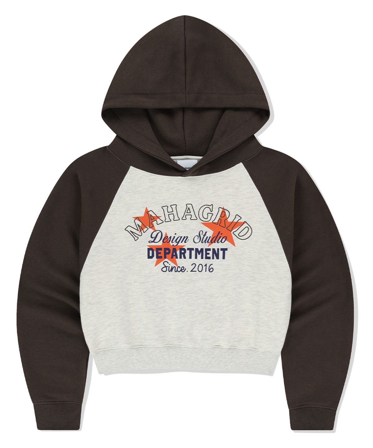 마하그리드(MAHAGRID) DEPARTMENT STAR CROP HOODIE BROWN(MG2FSFM409A)