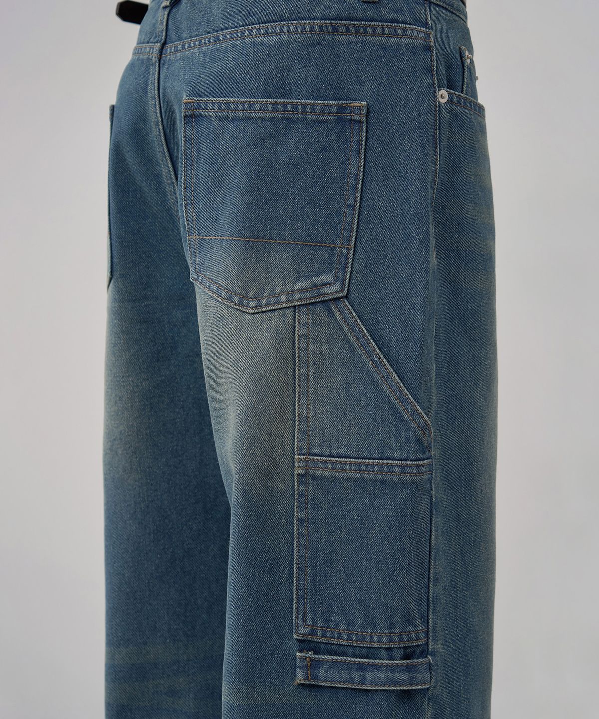드로우핏(DRAW FIT) 와이드 카펜터 워크 팬츠 [BLUE]