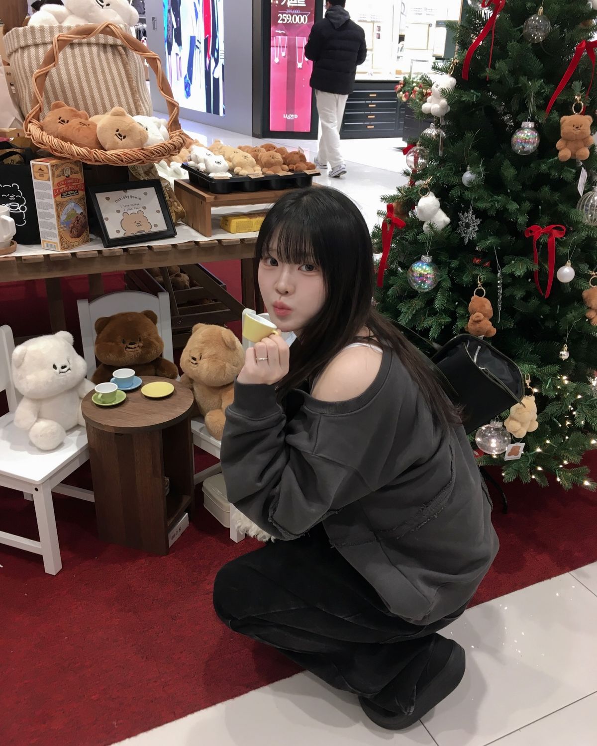 마하그리드(MAHAGRID) CUT OFF ONE SHOULDER SWEATSHIRT CHARCOAL(MG2FSFM452A)