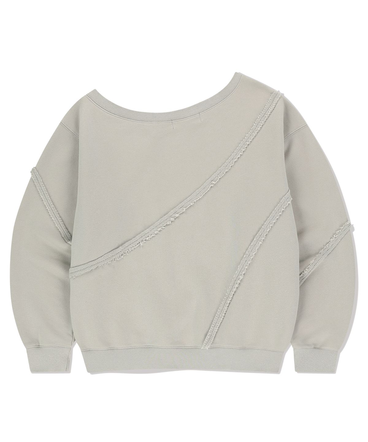 마하그리드(MAHAGRID) CUT OFF ONE SHOULDER SWEATSHIRT BEIGE(MG2FSFM452A)