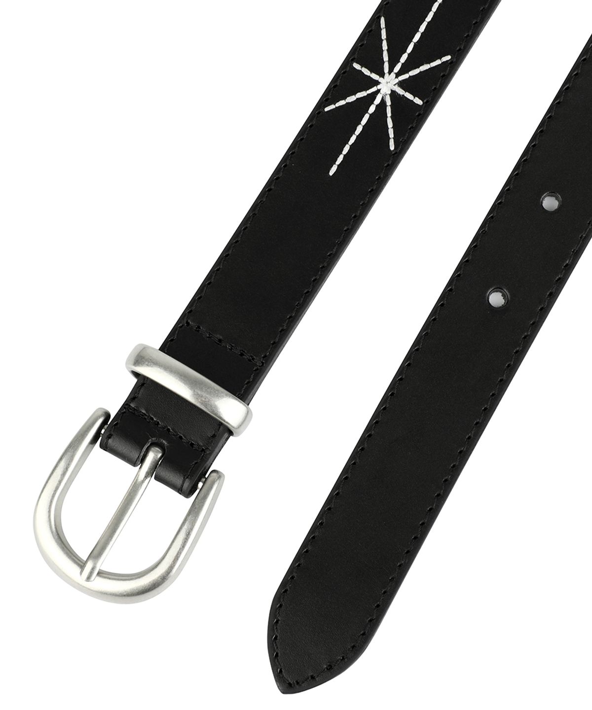 마하그리드(MAHAGRID) STITCH LEATHER BELT BLACK(MG2FSMAB75A)