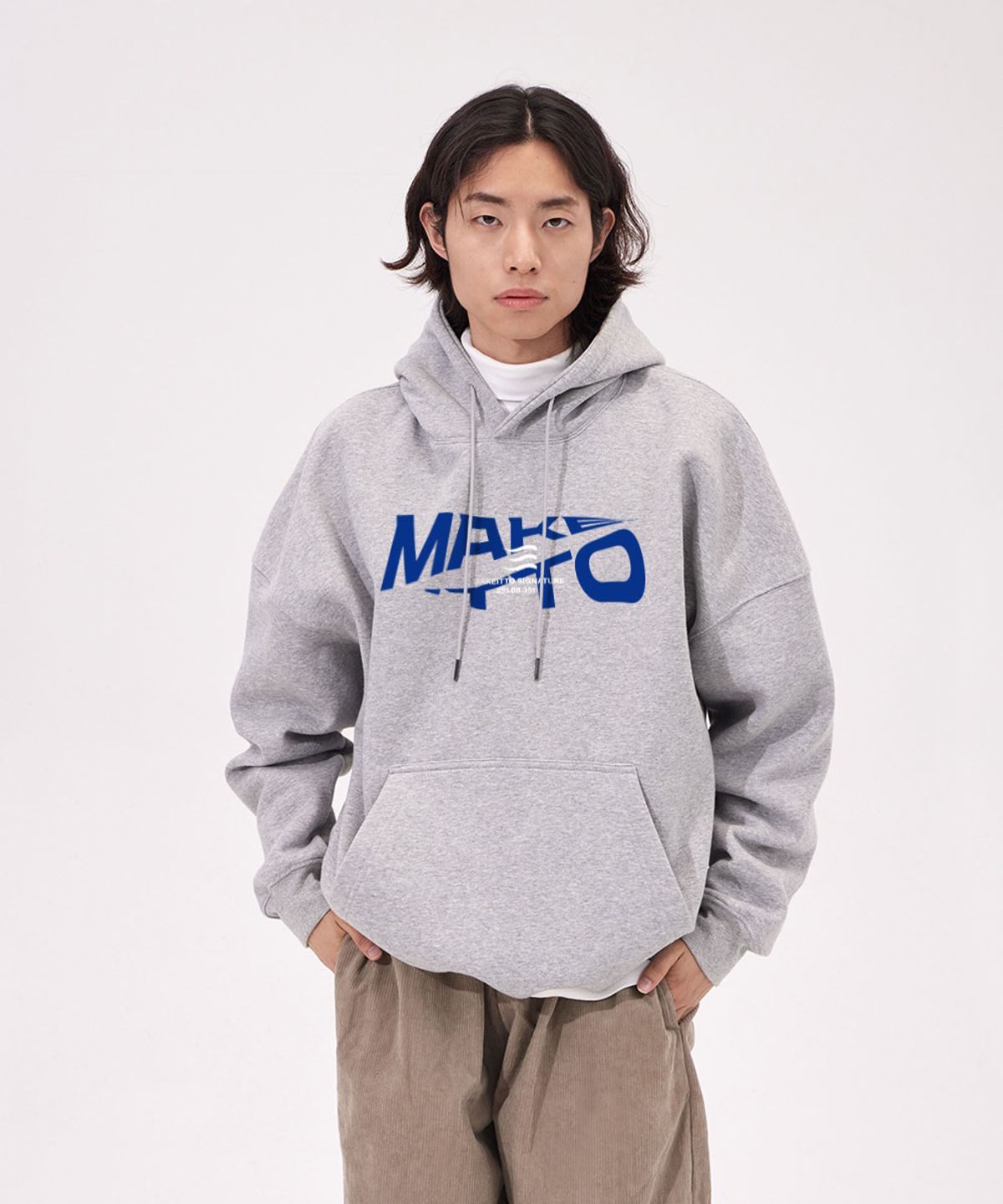 메이킷투(MAKEITTO) 액티브 레터링 후디_멜란지