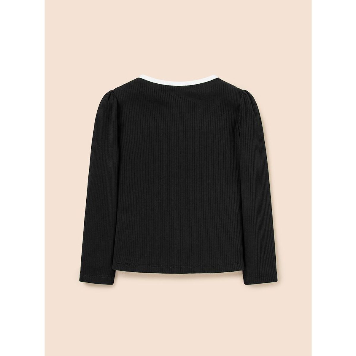 빈폴 키즈(BEANPOLE KIDS) 여아 골지 티셔츠  블랙 (BI5141G125)