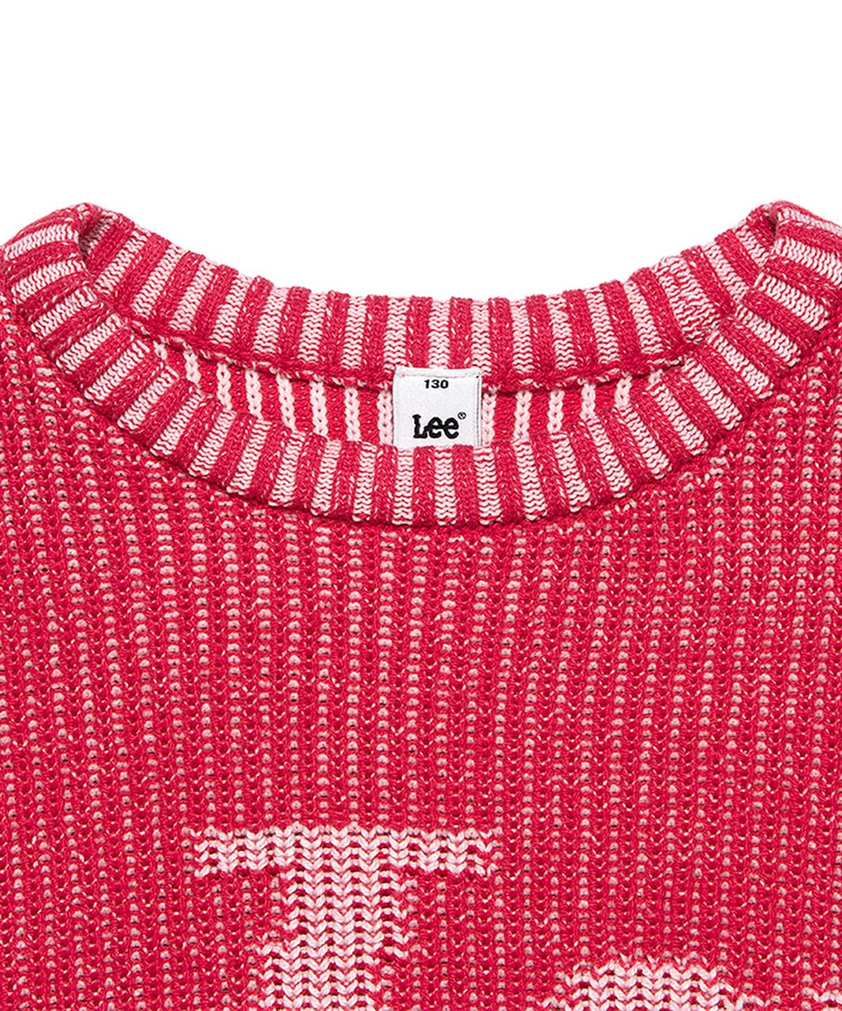 리 키즈(LEE KIDS) 스트라이프 니트 풀오버 핑크 LK2501KT03PI
