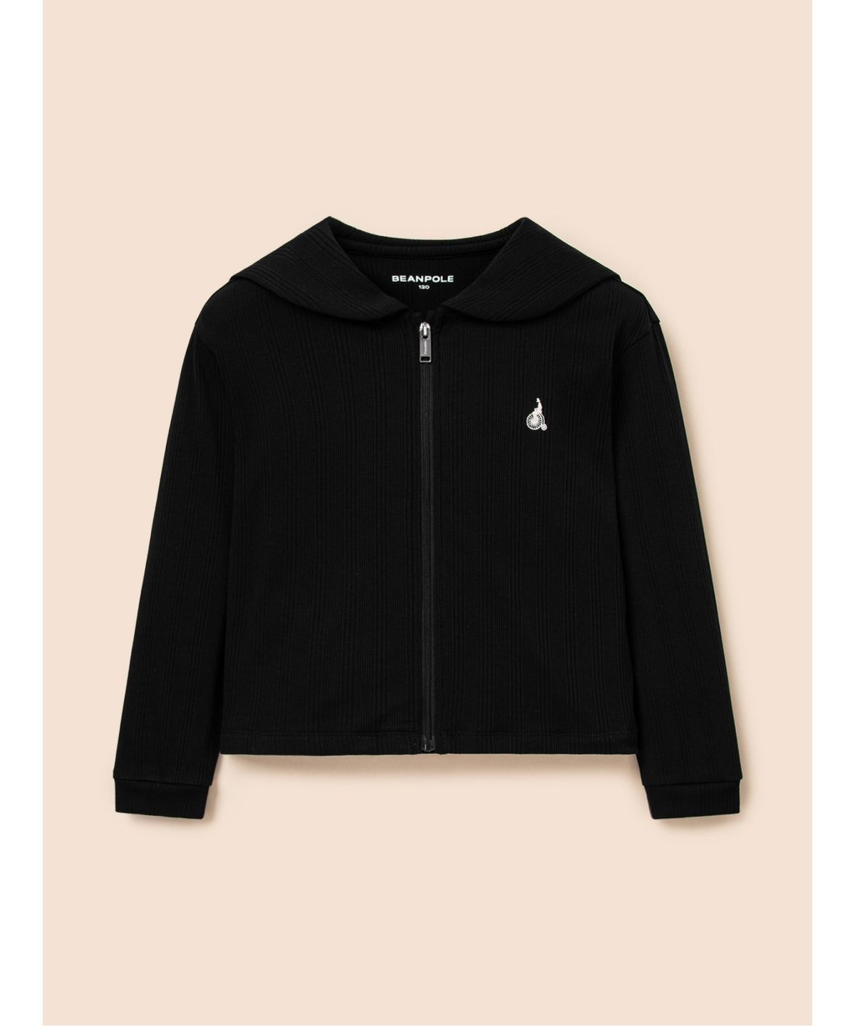 빈폴 키즈(BEANPOLE KIDS) 여아 골지 집업  블랙 (BI5141G135)