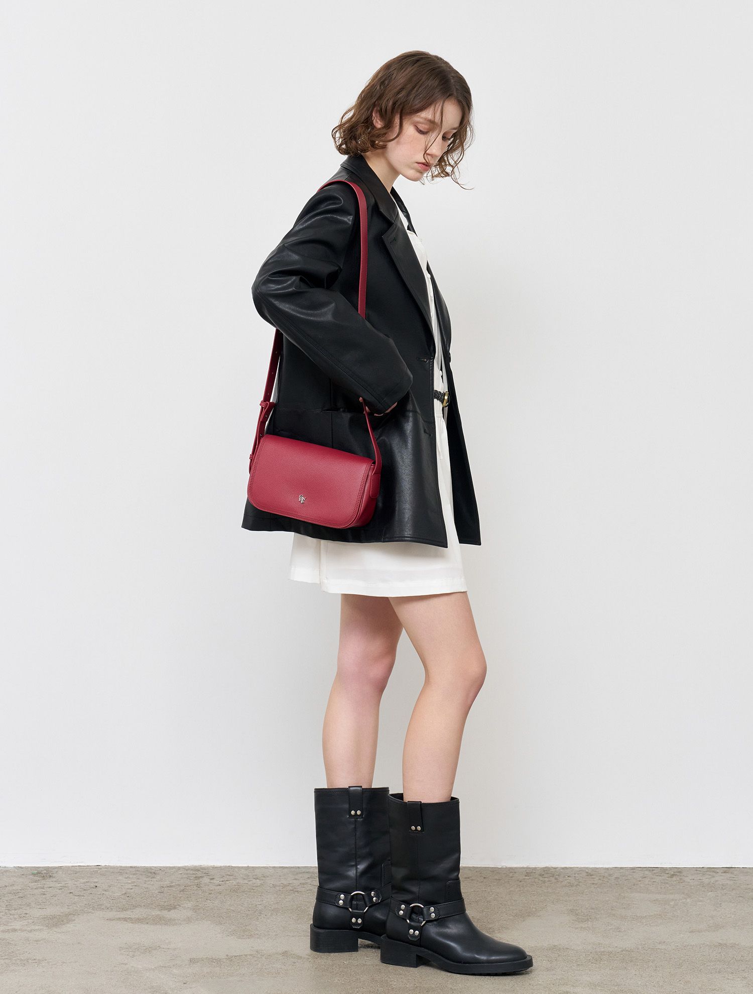 ★GENERAL IDEA★ WOMAN GNRL Eco Leather Two Way Bag [BURGUND MUSINSA | GENERAL IDEA GNRL ECO LEATHER TWO WAY BAG [3COL