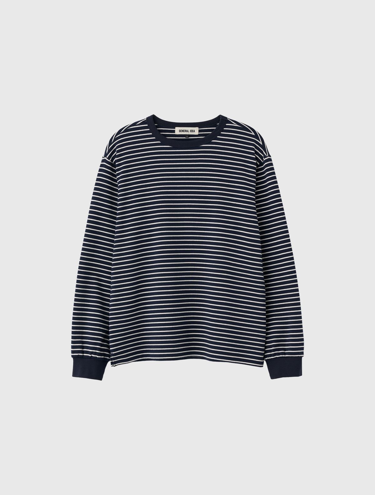 제너럴아이디어(GENERALIDEA) UNISEX 베이직 스트라이프 롱 슬리브 티 [NAVY] / SBE1U01005