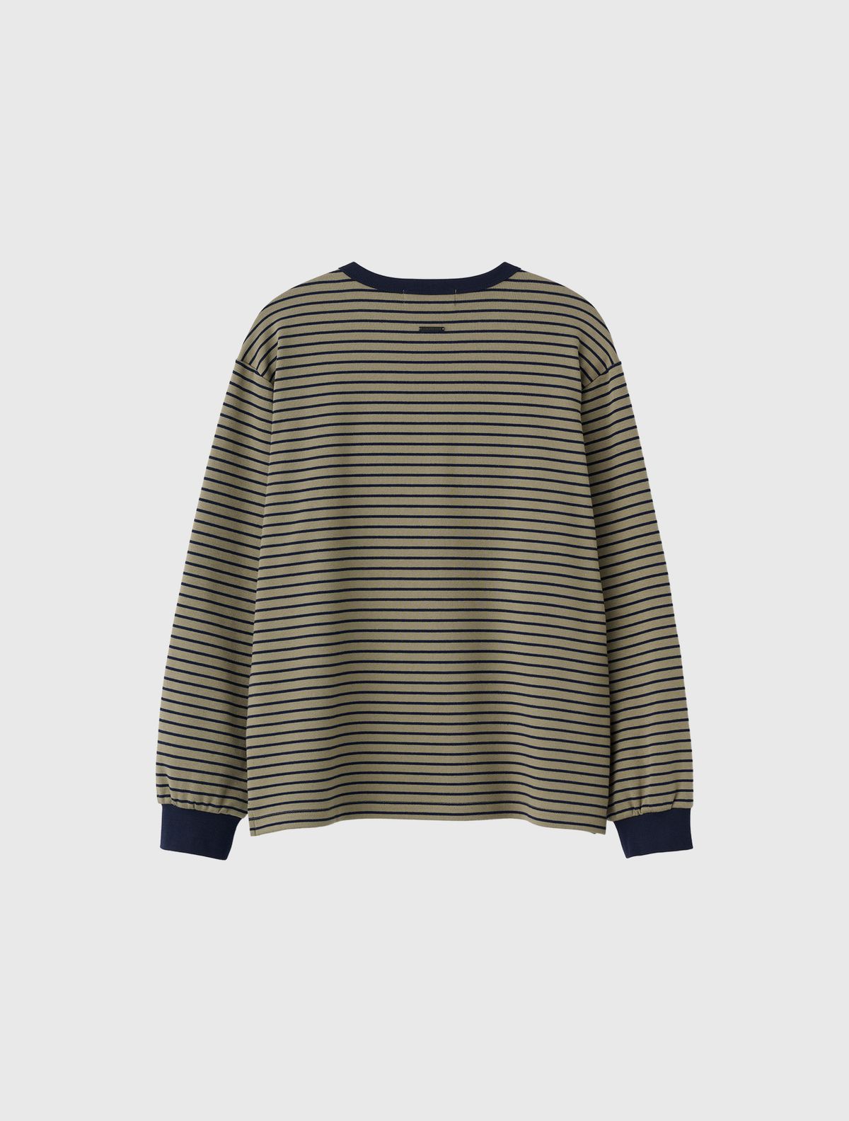 제너럴아이디어(GENERALIDEA) UNISEX 베이직 스트라이프 롱 슬리브 티 [OLIVE] / SBE1U01005
