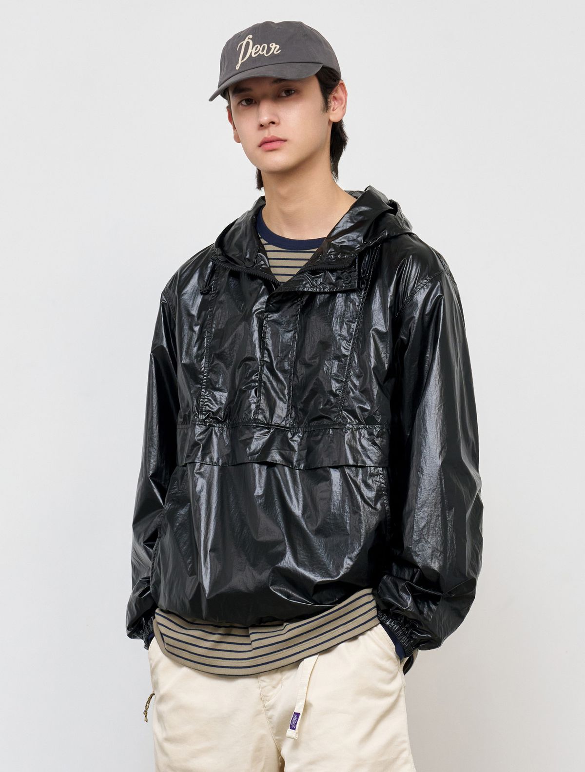 제너럴아이디어(GENERALIDEA) UNISEX 베이직 스트라이프 롱 슬리브 티 [OLIVE] / SBE1U01005