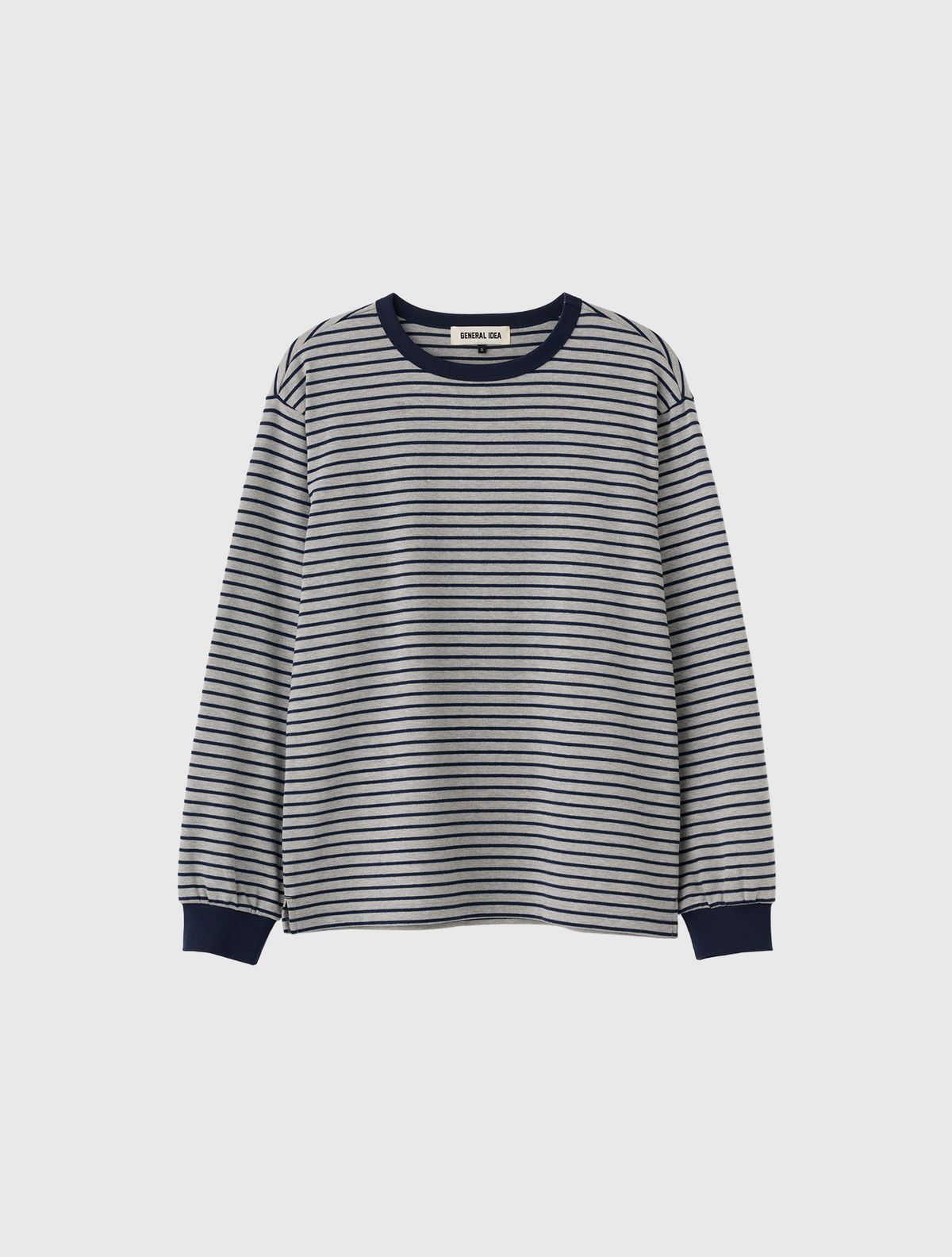제너럴아이디어(GENERALIDEA) UNISEX 베이직 스트라이프 롱 슬리브 티 [MELANGE GREY] / SBE1U01005