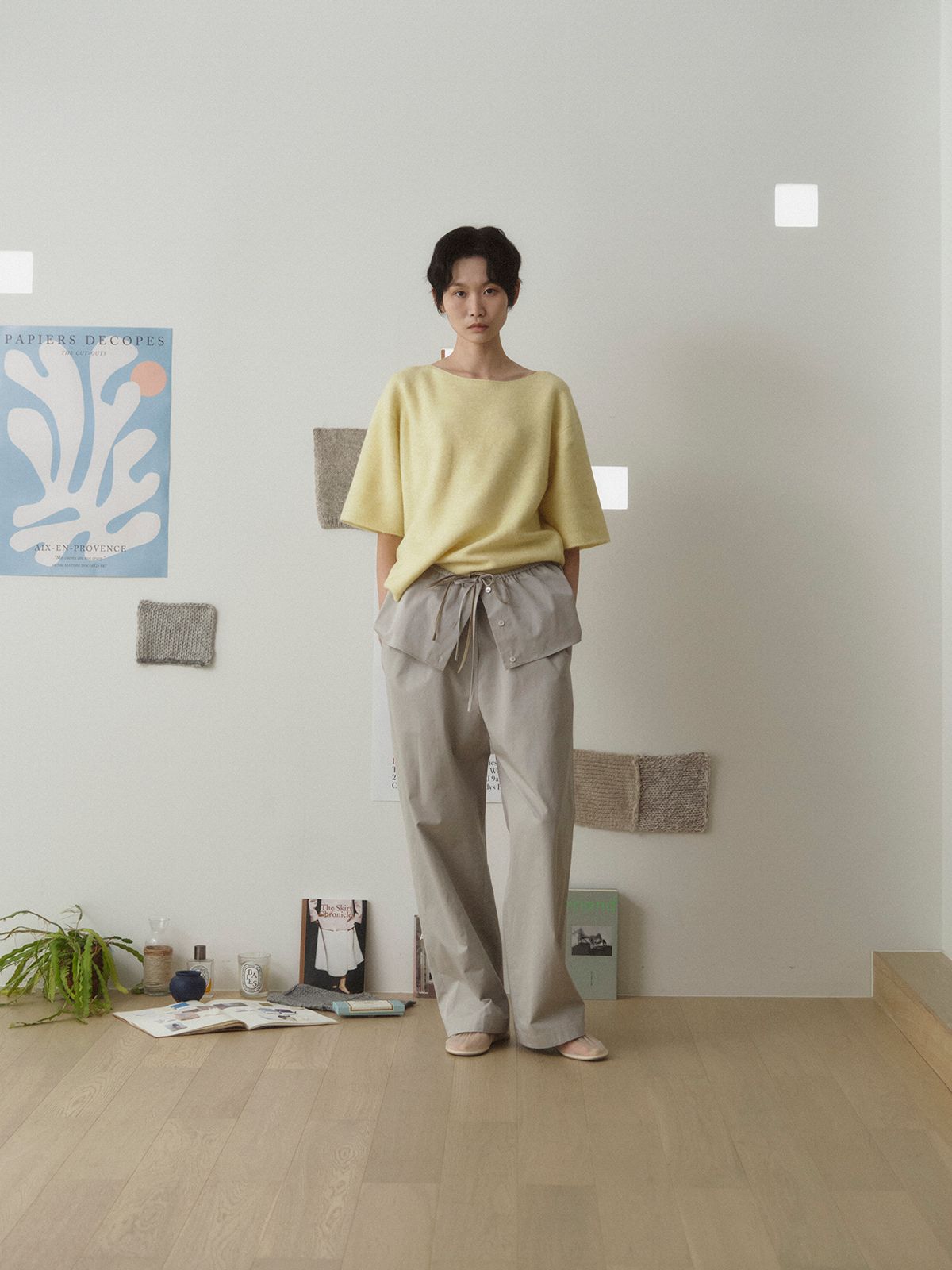 리플레인(REPLAIN) COTTON LAYERED MINI SKIRT_LIGHT GREY