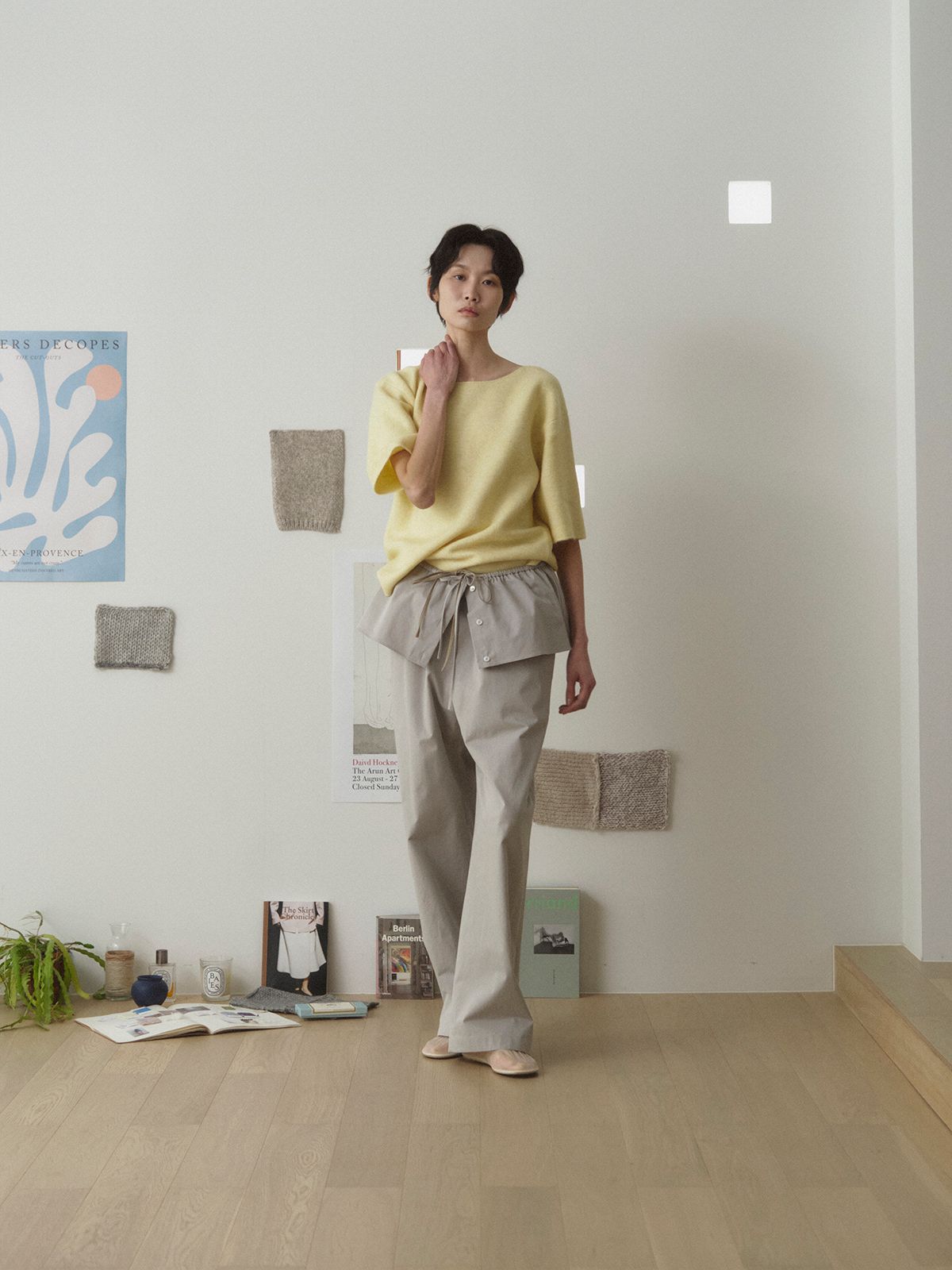 리플레인(REPLAIN) COTTON LAYERED MINI SKIRT_LIGHT GREY