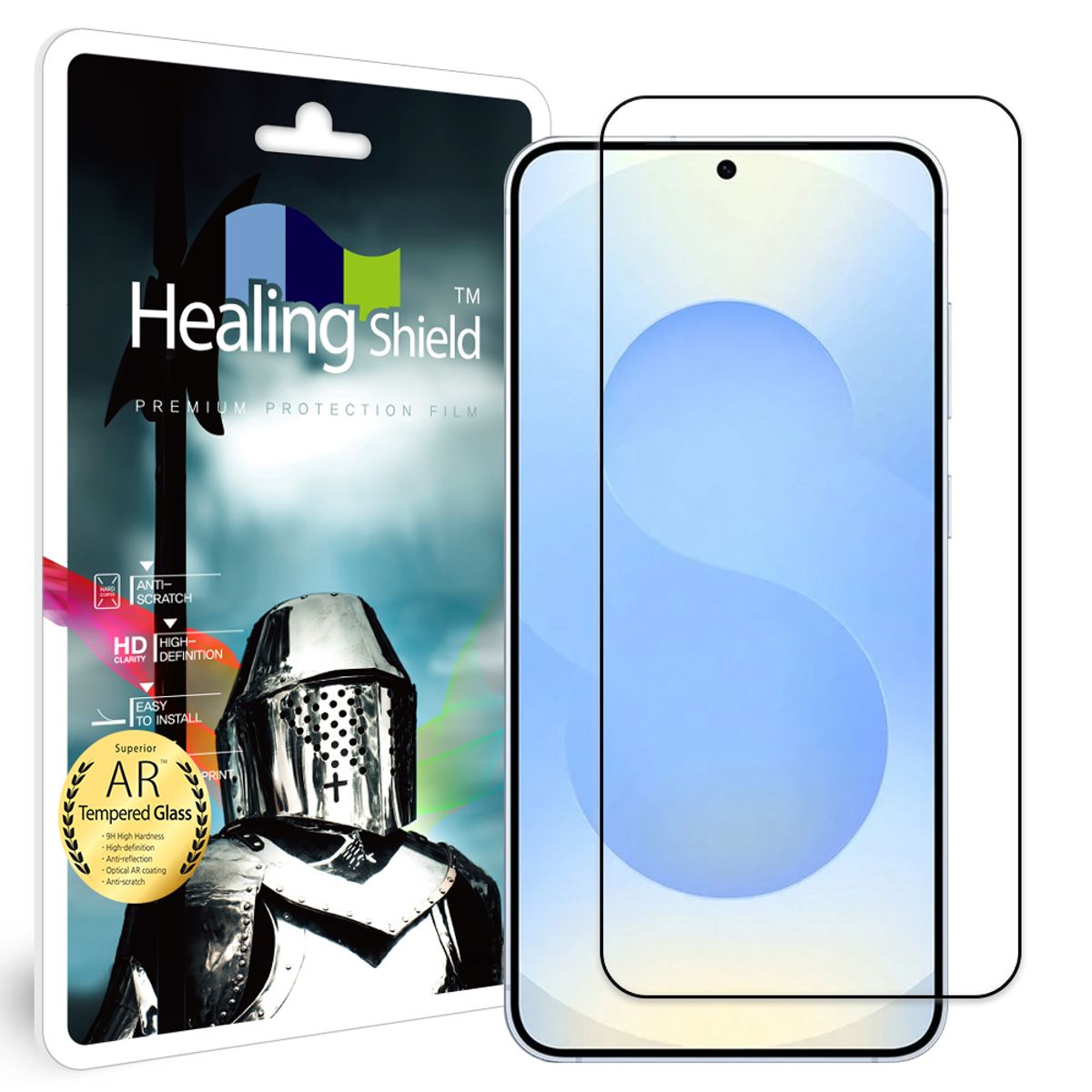 힐링쉴드(HEALINGSHIELD) 갤럭시S25 3D 풀커버 AR 고화질 강화유리 액정보호필름 1매