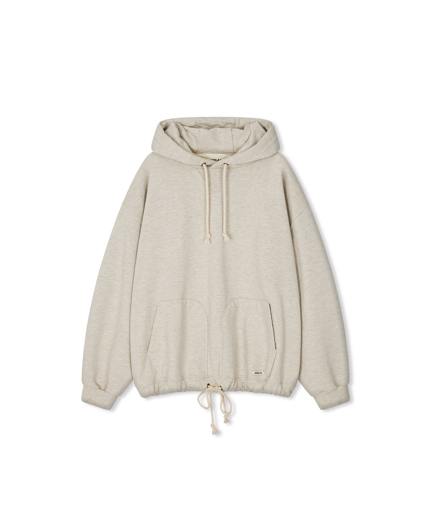 【ANGLAN】25SS★ [AG] Double Valley Tuck Sweat Hoodie MUSINSA | ANGLAN Double Valley Tuck Sweat Hoodie - Oatmeal