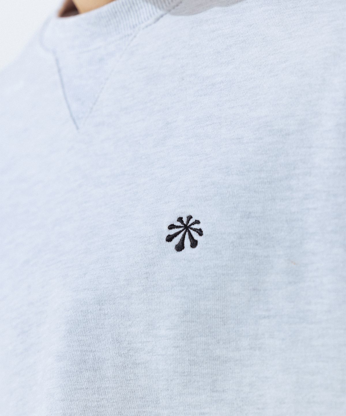 앵글런(ANGLAN) Steady Symbol Sweat Shirt - White Melange