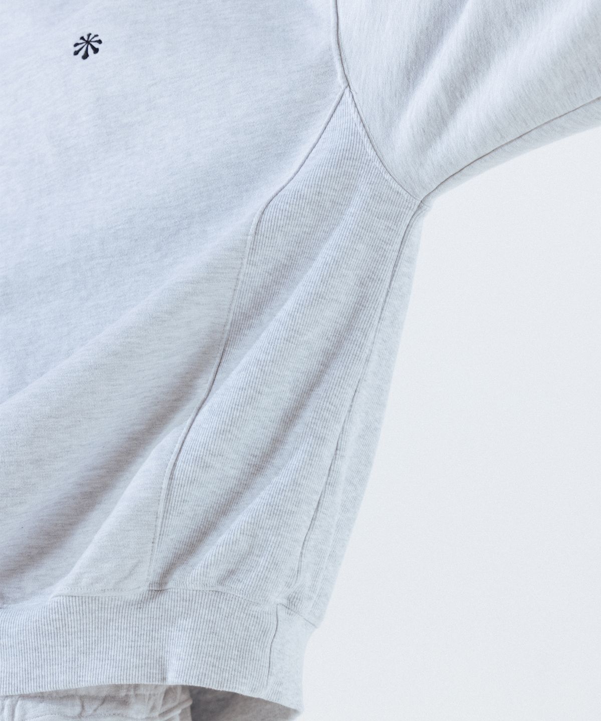앵글런(ANGLAN) Steady Symbol Sweat Shirt - White Melange