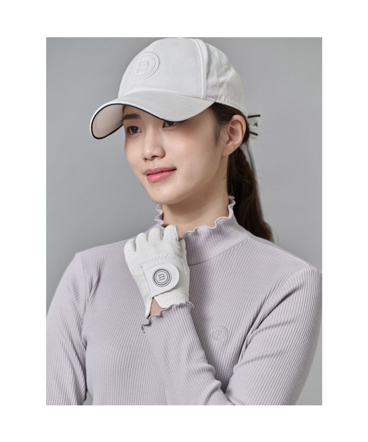 빈폴 액세서리(BEANPOLE ACCESSORY) 여성 코튼 트윌 리본 볼캡 - 화이트