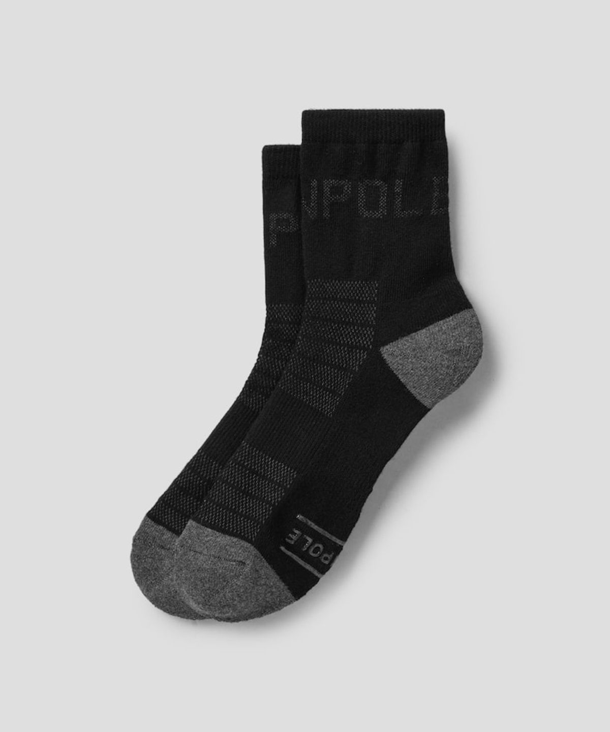빈폴 액세서리(BEANPOLE ACCESSORY) 남성 로고 메쉬 미들삭스 - 블랙