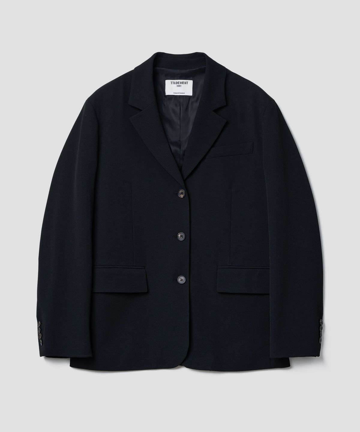 튜드먼트(TTUDEMENT) SINGLE TAILORED JACKET_BLACK