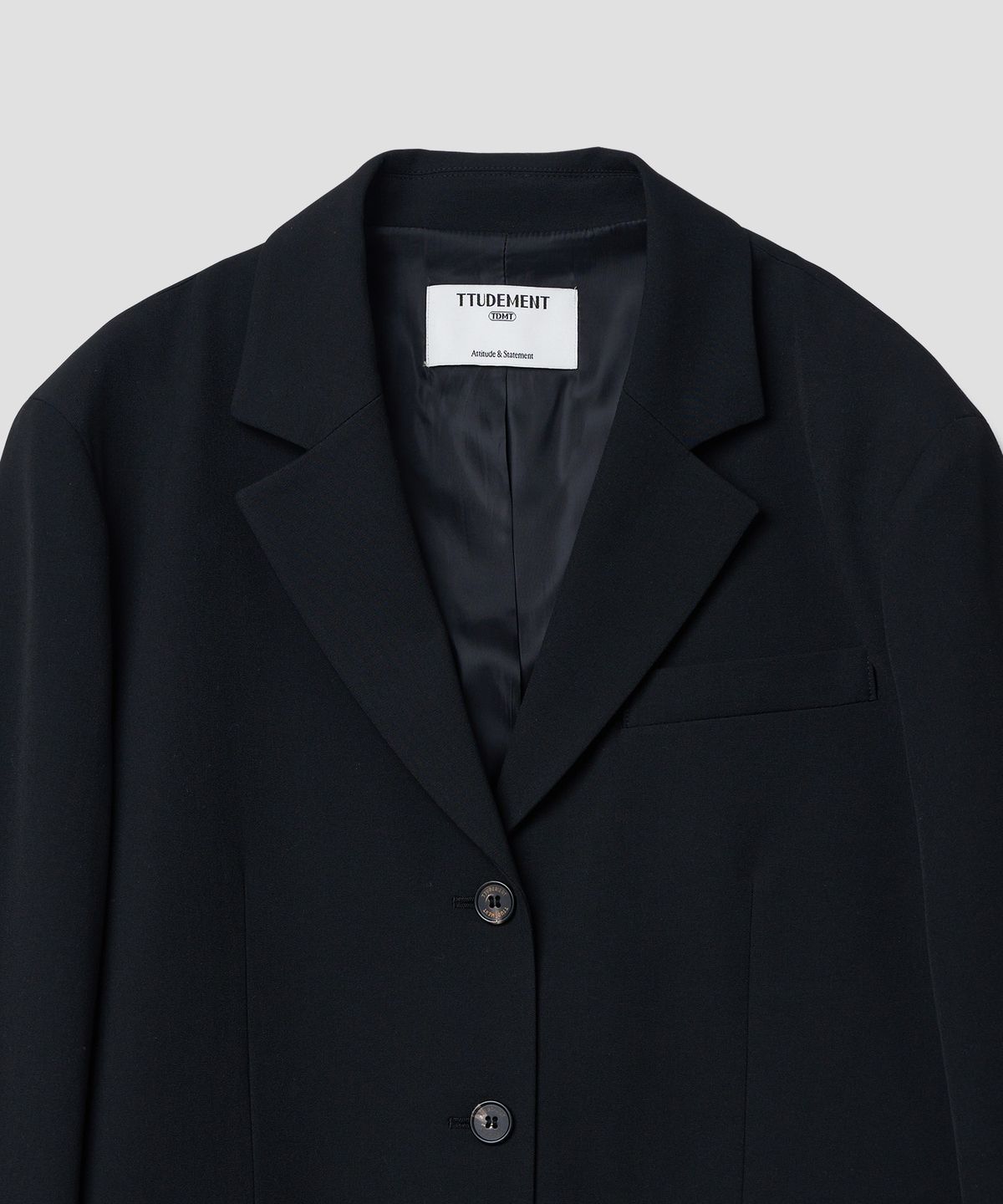 튜드먼트(TTUDEMENT) SINGLE TAILORED JACKET_BLACK