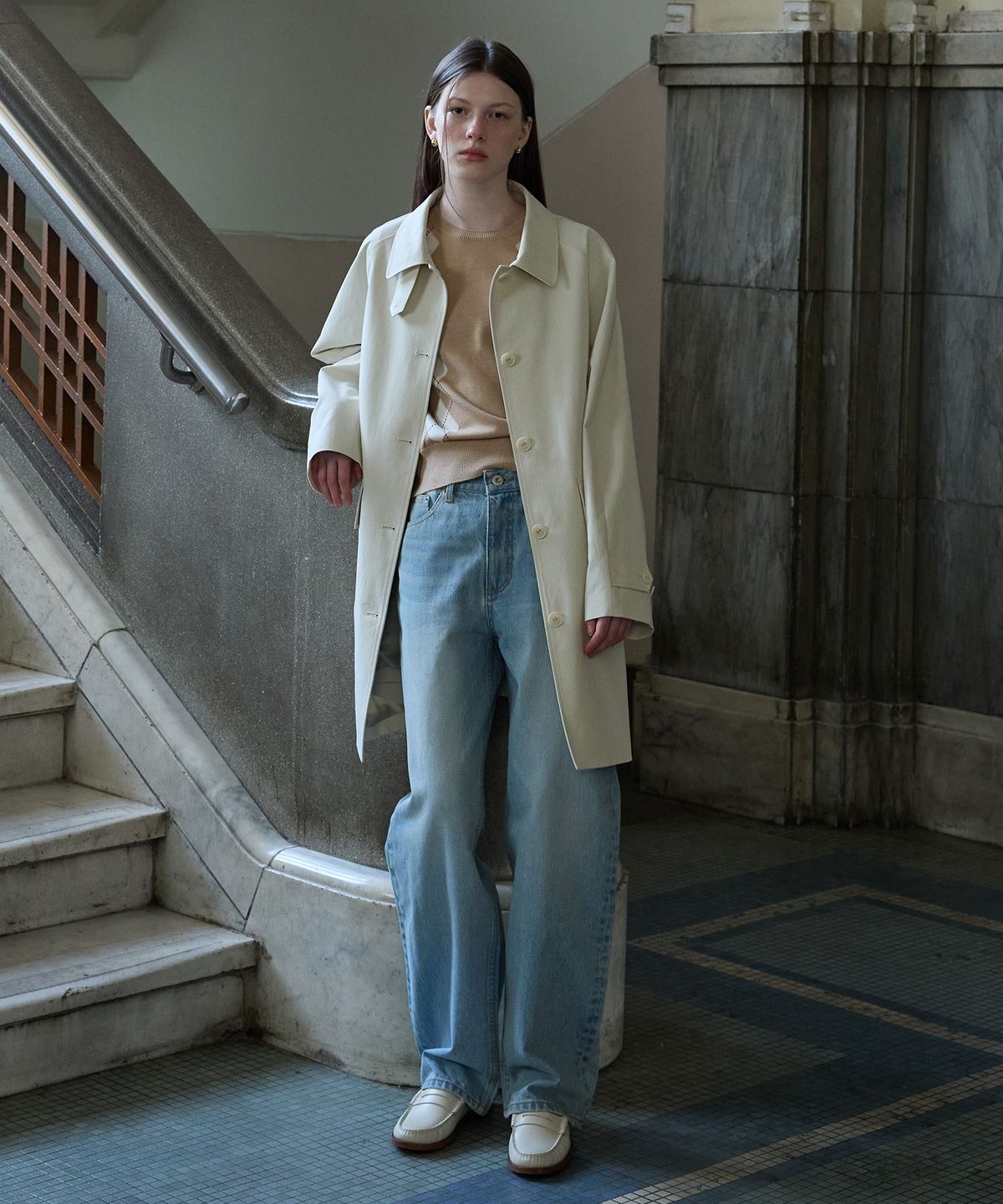 튜드먼트(TTUDEMENT) LOOSE FIT DENIM PANTS LIGHT BLUE