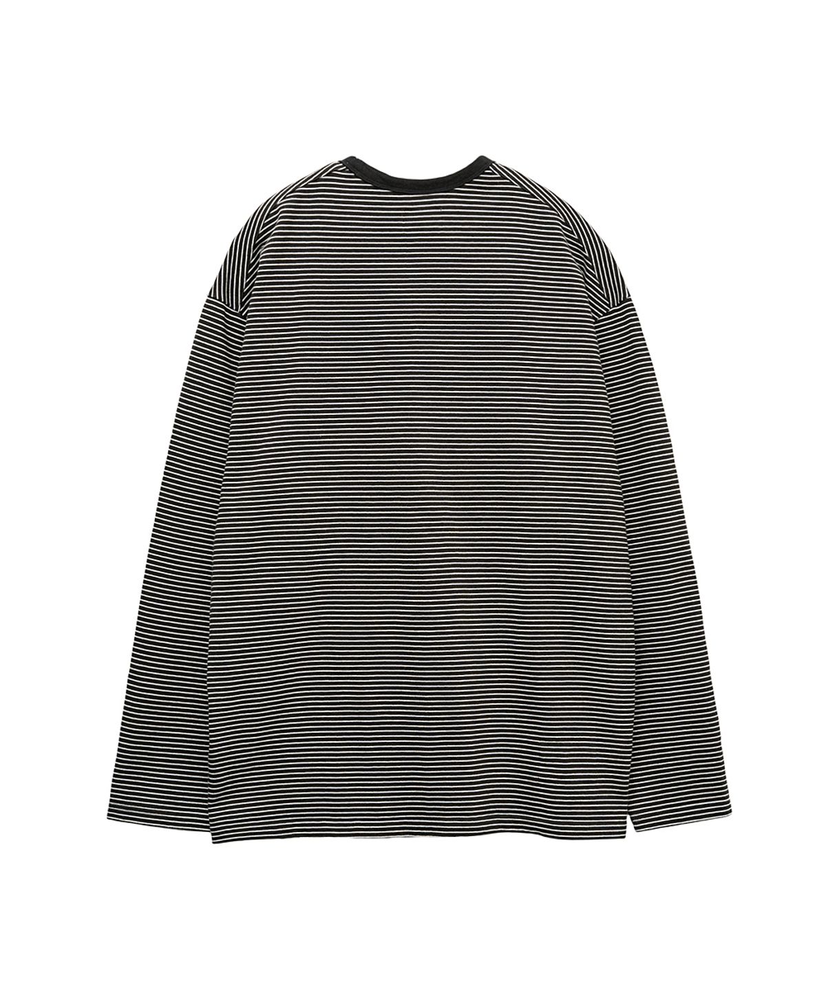 러프사이드(ROUGHSIDE) Pin Stripe Long Sleeve Charcoal
