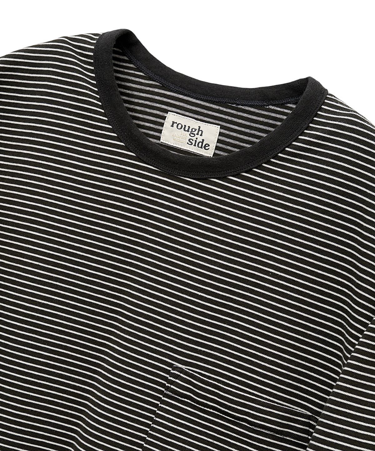 러프사이드(ROUGHSIDE) Pin Stripe Long Sleeve Charcoal