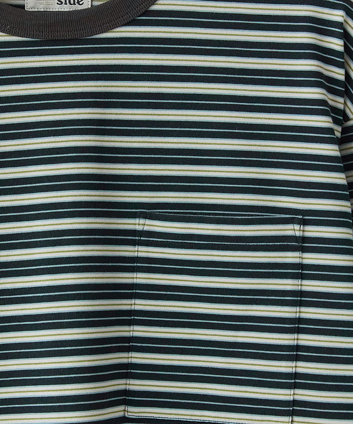 러프사이드(ROUGHSIDE) Multi Stripe Long Sleeve Teal