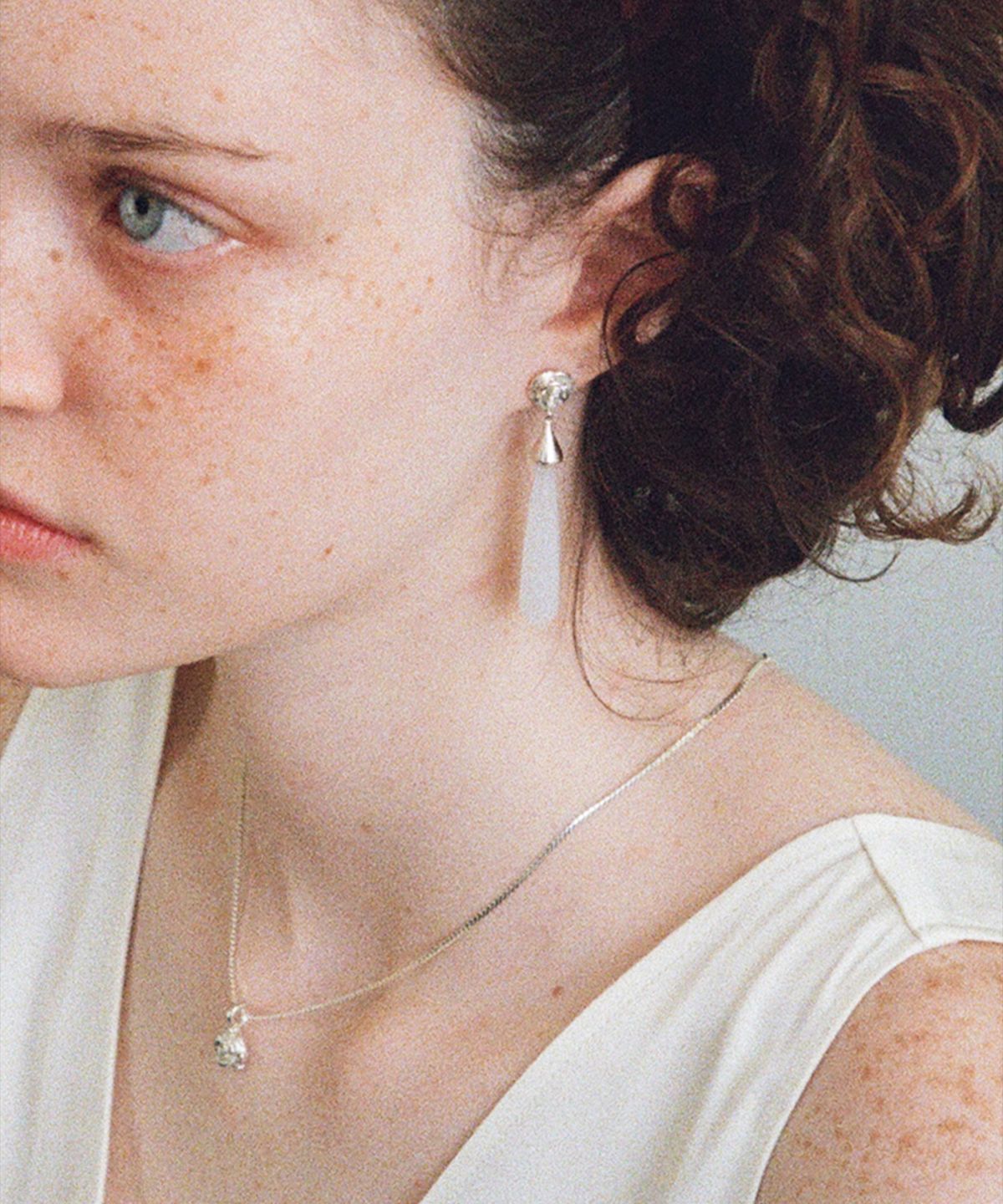 마르타(MARTA) 925silver. Rose earring_whitesilica