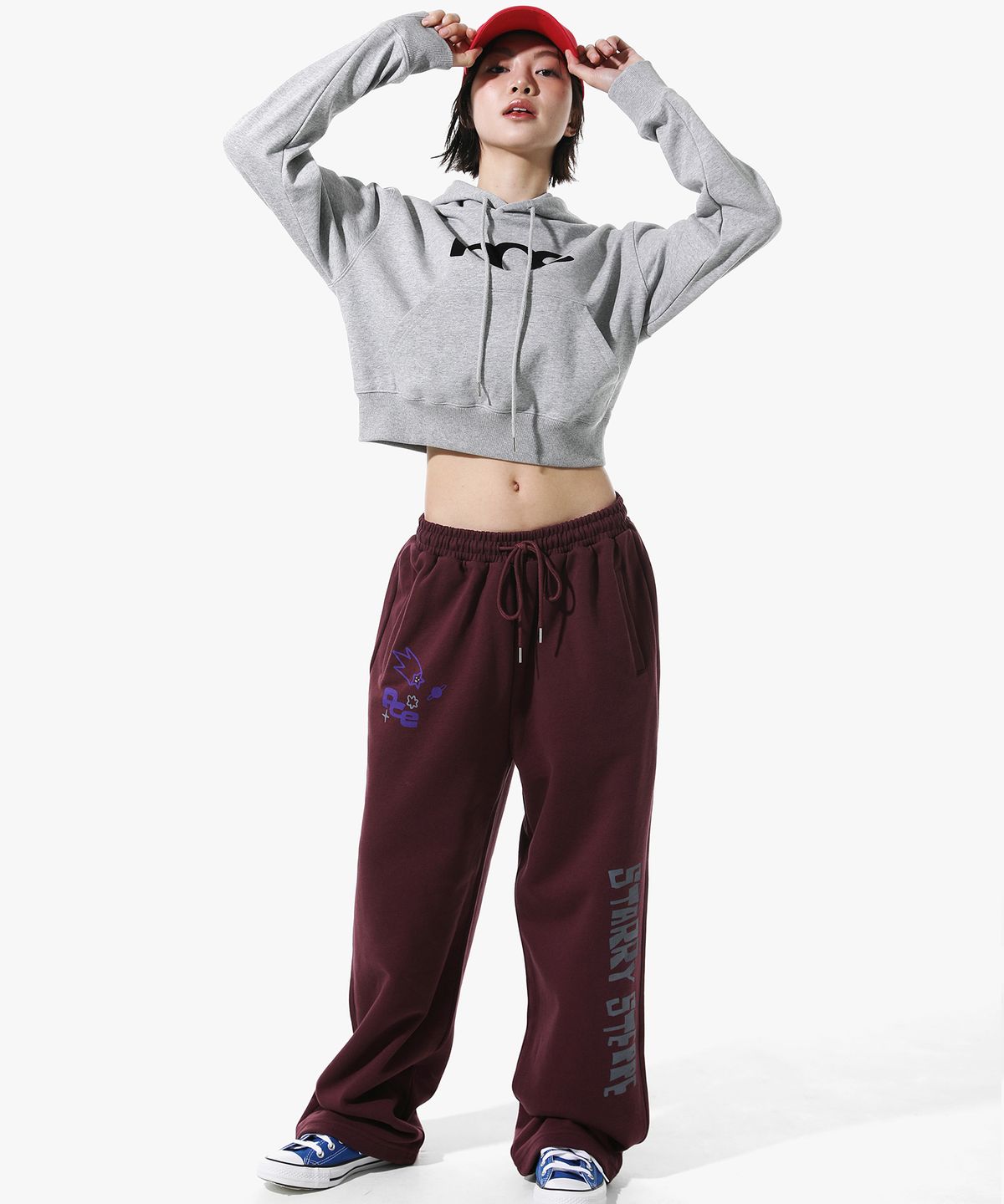 피스메이커(PIECE MAKER) STARRY STEPPE DONKEY SWEAT PANTS (BURGUNDY)