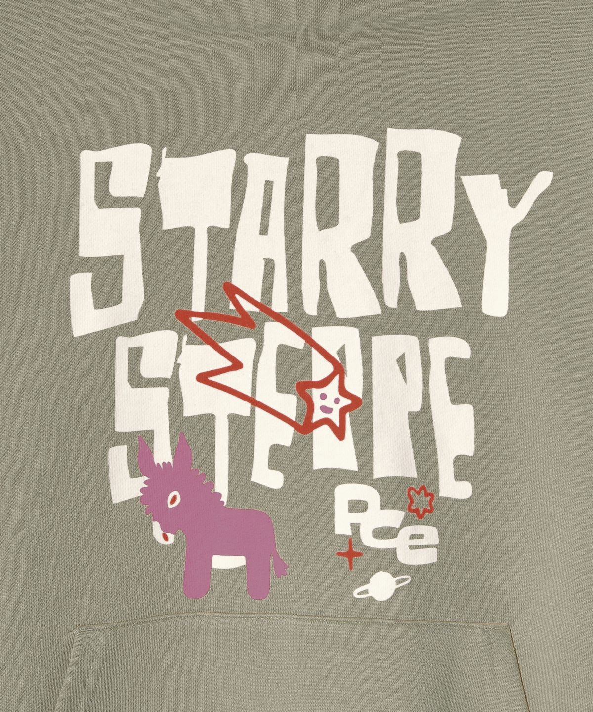 피스메이커(PIECE MAKER) STARRY STEPPE DONKEY HOODIE (OLIVE)