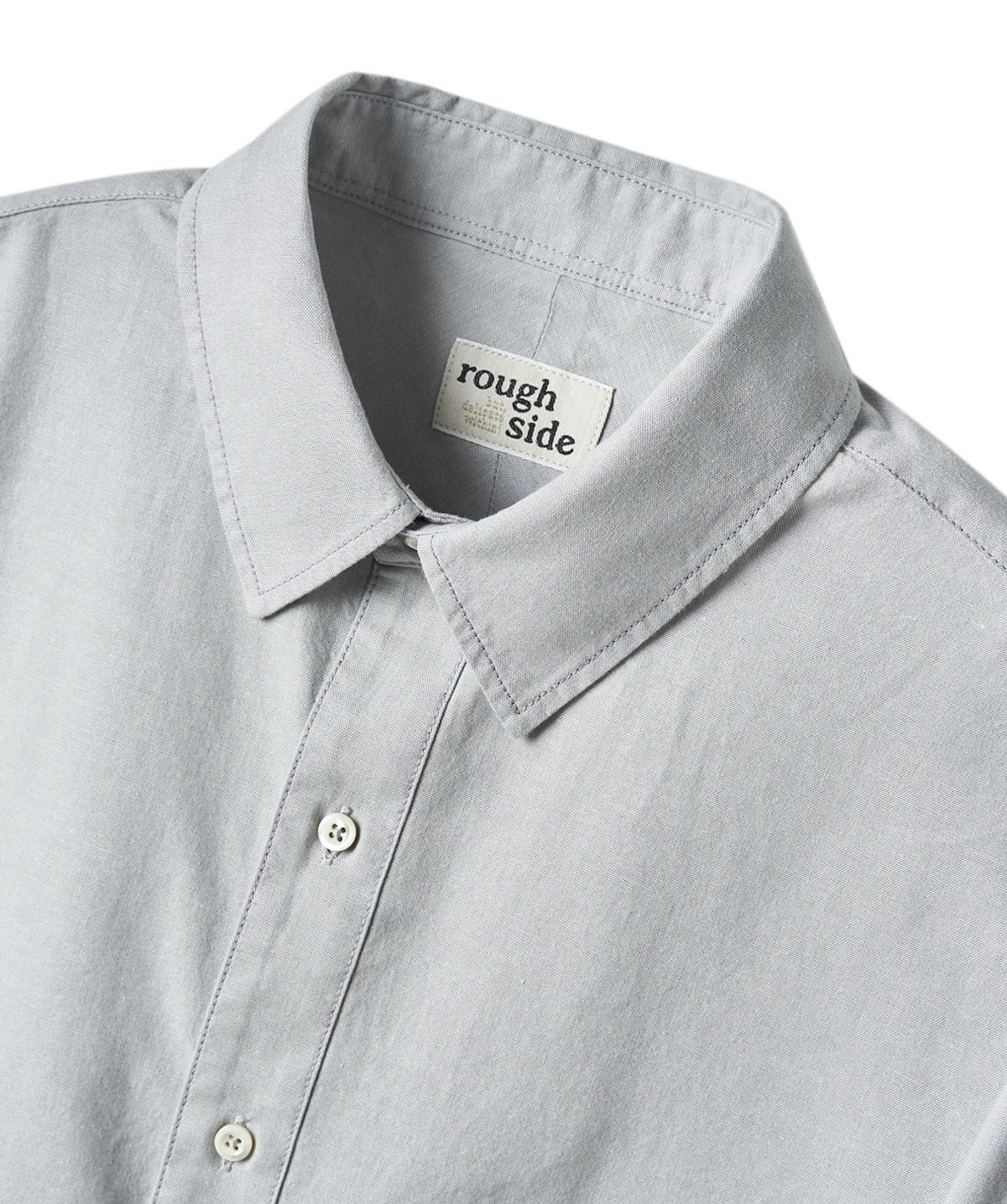 러프사이드(ROUGHSIDE) Shirring Shirt Light Grey