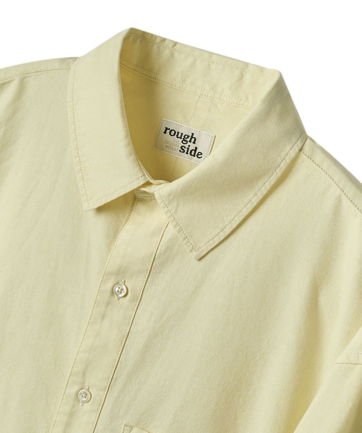 러프사이드(ROUGHSIDE) Shirring Shirt Canary