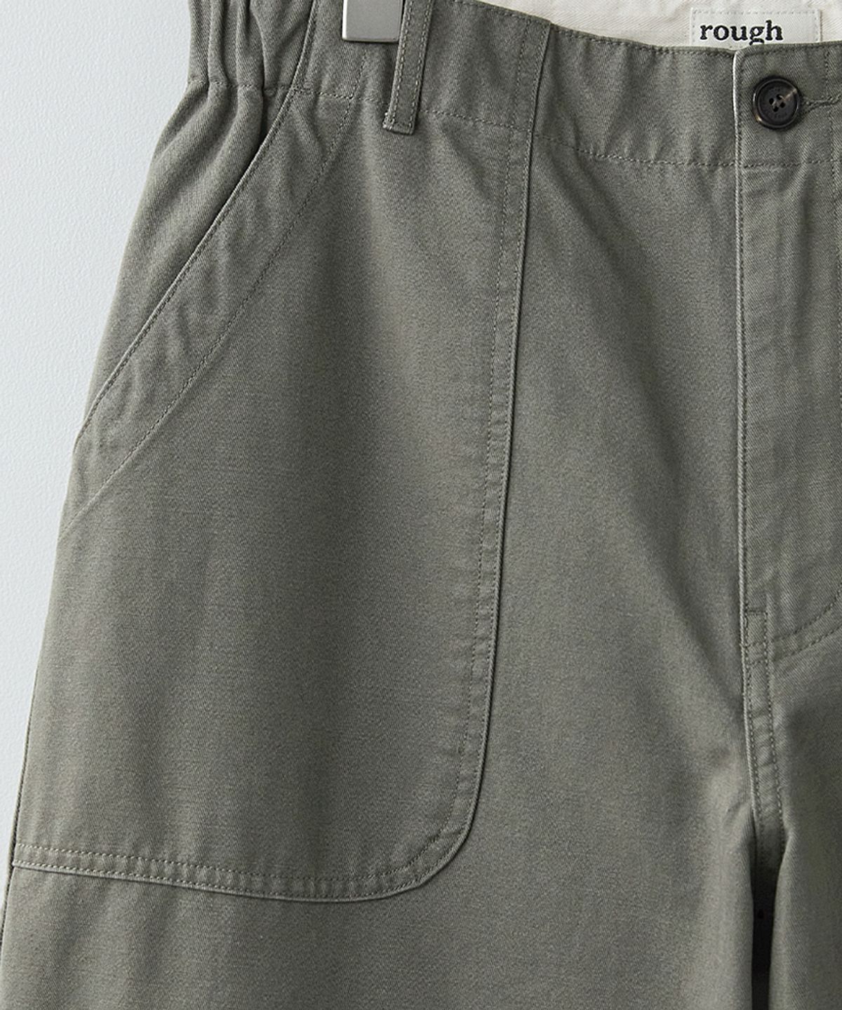 러프사이드(ROUGHSIDE) Elastic Fatigue Pants Mud
