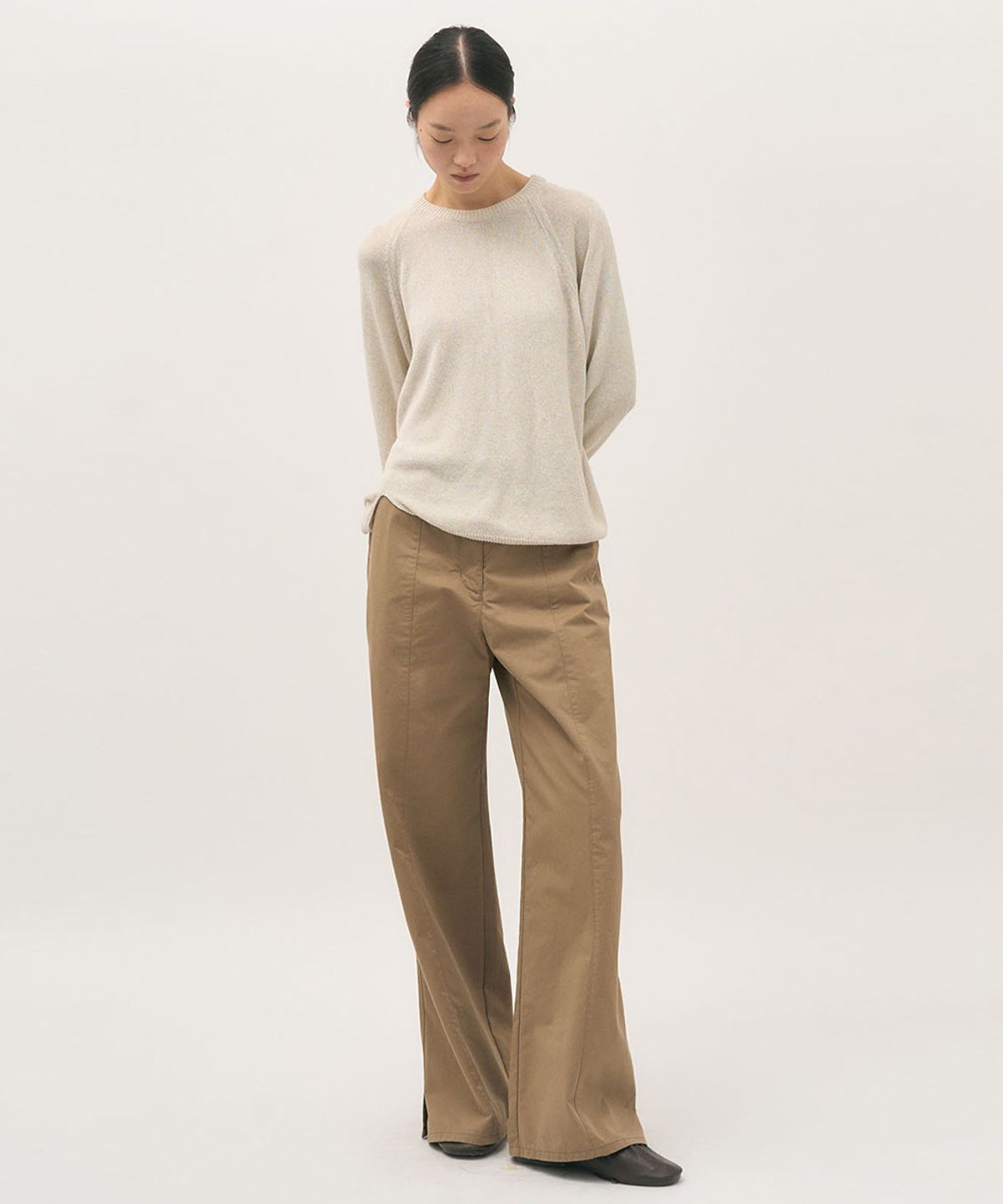 러프사이드 화이트라벨(ROUGH SIDE WHITE LABEL) Mermaid Pants Camel