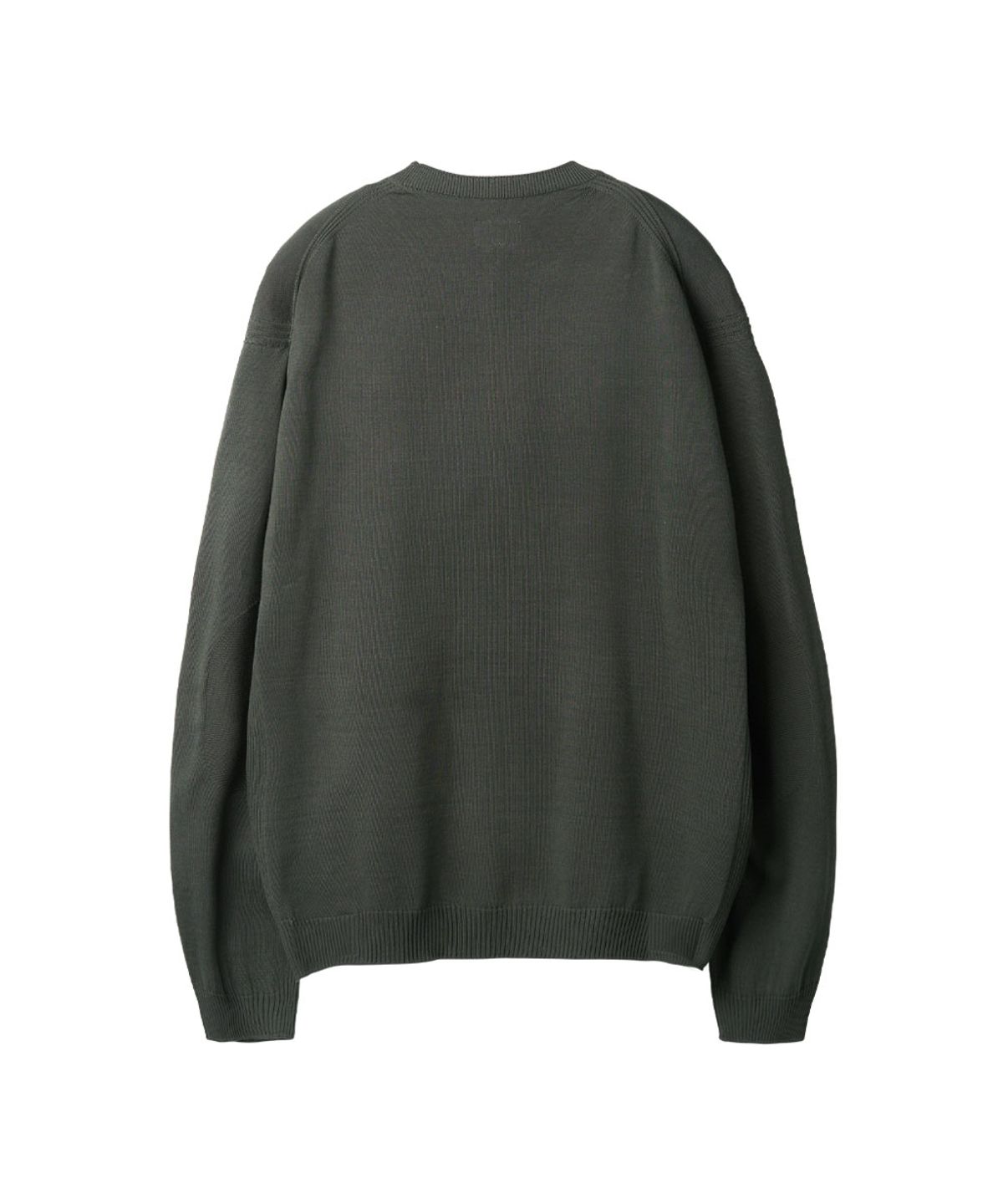 러프사이드(ROUGHSIDE) Whole Garment Crew Knit Charcoal