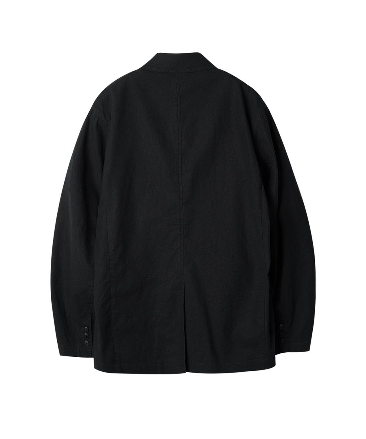 러프사이드(ROUGHSIDE) Linen Slob Jacket Black