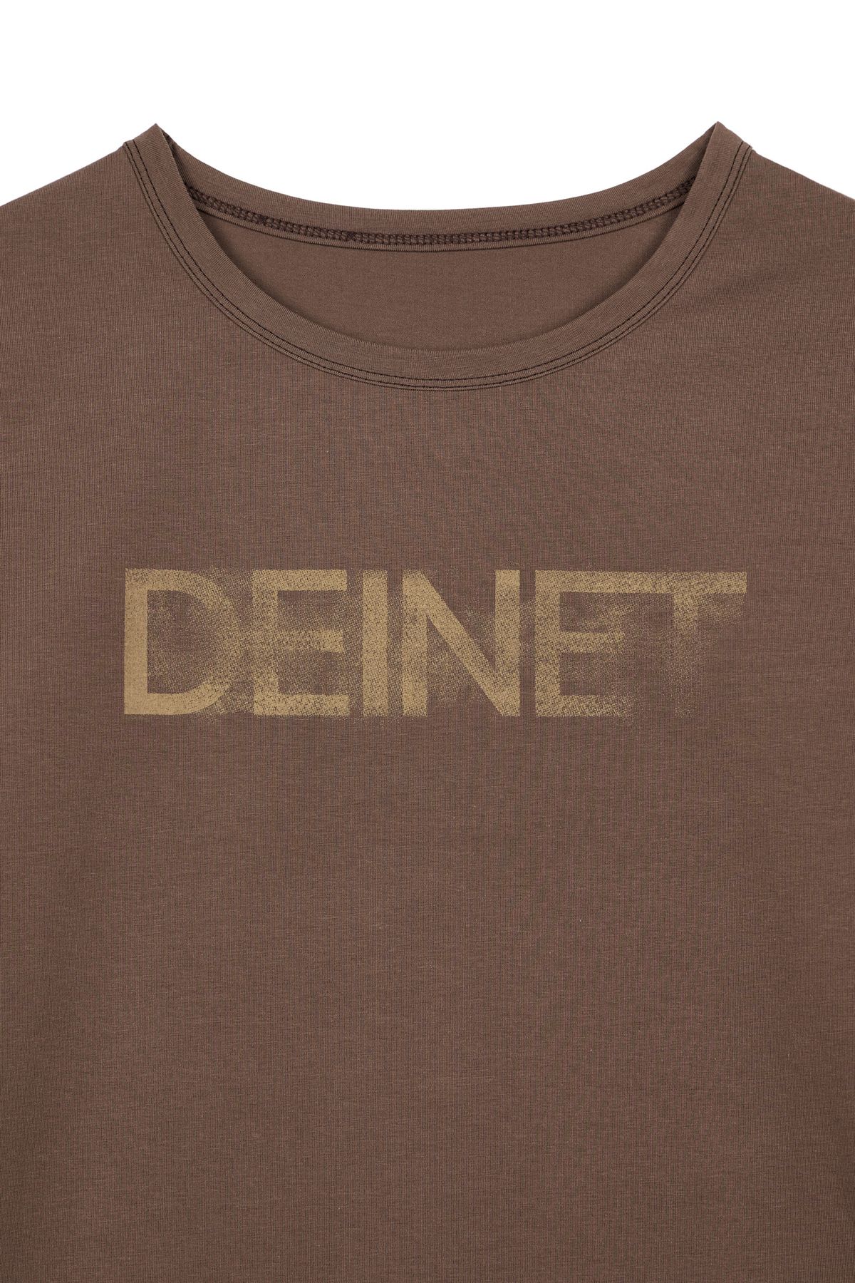 다이닛(DEINET) DEINET LOGO SIMPLE LONG SLEEVE IN BROWN
